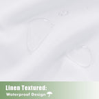HolidayIdeas Outdoor Curtains for Patio Waterproof 6 Pcs 54x84 Inch White | - Image 2