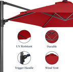Best Choice Products 10ft Offset Cantilever Hanging Market Patio Umbrella - Image 7