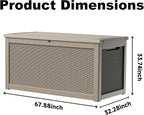310 Gallon Lockable Outdoor Storage Box – Waterproof Resin Deck Box - Image 2
