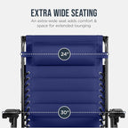 Best Choice Products Oversized Padded Zero Gravity Chair w/Canopy Headrest Cup - Image 5