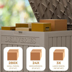 55 Gallon Package Delivery Box for Outside, Weather Resistant UV Protection - Image 2