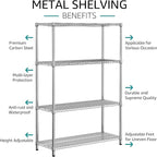 IZEUK 3400 LBS Garage Shelving Wide Storage Shelves 4 Tier Metal Shelves Heavy - Image 5