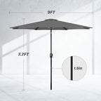 Simple Deluxe 9' Patio Umbrella Outdoor Table Market Yard Umbrella - Image 2