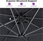 PURPLE LEAF Outdoor Umbrella - Image 3