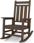 Oversized Outdoor Rocking Chair, HDPE Patio Rockers, Coffee | | All-Weather by KINGYES