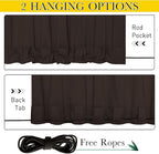 NICETOWN 2 Panels Outdoor Curtains Waterproof Extra Long W52xL108 Brown | - Image 4