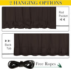 NICETOWN 2 Panels Outdoor Curtains Waterproof Fixed Bottom W52xL95 Brown | - Image 8