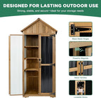 Ketive Outdoor Storage Cabinet, Wood & Metal Storage Shed - Image 5