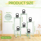 iDavosic.ly Plant Stand Indoor Outdoor, 6 Tier Metal Corner Shelf, Folding - Image 3