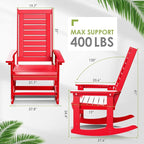 GREENVINES Oversized Outdoor Rocking Chairs Set of 2, HDPE Rocker - Image 3