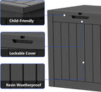 35 Gallon Resin Deck Box All Weather Outdoor Storage Box - Image 4