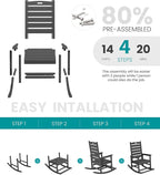 SERWALL HDPE Outdoor Rocking Chair - Image 8