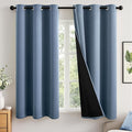 MIULEE Stone Blue 100% Blackout Curtains by MIULEE