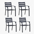 Patio Dining Chairs Set of 4, Wrought Iron Patio Furniture Chairs - Image 7