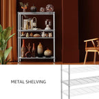 IZEUK 4-Tier Adjustable Heavy Duty Metal Wire Shelving Unit, Wide Storage Rack - Image 7
