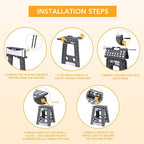 Delxo 16 Inch Folding Step Stool, Foldable Step Stool - Image 6
