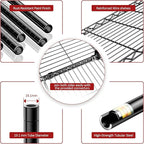 IZEUK Linked Storage Racks, DIY Adjustable Heavy Duty Metal Shelving Unit - Image 4
