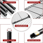 IZEUK Linked Storage Racks, DIY Adjustable Heavy Duty Metal Shelving Unit - Image 4