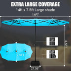 15FT Double-Sided Patio Umbrella - Image 5