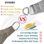 Shade&Beyond 11'x11' Sun Shade Sail Canopy Square, UV Block Breathable Curved - Image 4