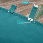 NICETOWN 2 Panels Peacock Teal Patio Curtainss Outdoor Waterproof - Image 6