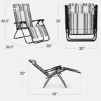Best Choice Products Set of 2 Extra Wide Adjustable Steel Mesh Zero Gravity - Image 3