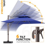 10' X 13' Outdoor Patio Umbrella Large Rectangle Cantilever Umbrella - Image 5