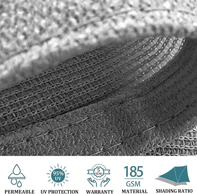 Shade&Beyond 12'x25' Sun Shade Sail Canopy Rectangle, UV Block Breathable - Image 3