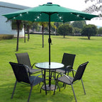 Sunnyglade 9' Solar LED Patio Umbrella, 8 Ribs, Tilt & Crank | 9Ft Patio - Image 5