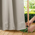 NICETOWN Outdoor Curtains Waterproof Fixed Bottom W52xL95 Natural | by NICETOWN