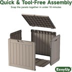 39 Gal Waterproof Outdoor Storage Box Resin Deck Box | Lockable storage bin - Image 6
