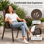 Patio Chairs Set of 4, Stacking Patio Chairs - Image 7