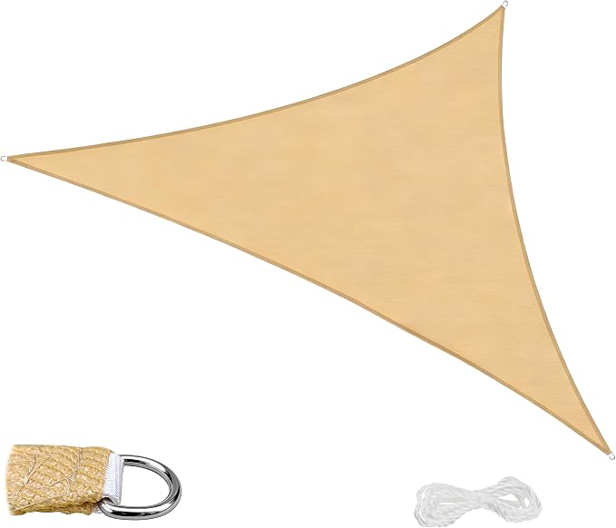 20' x 20' x 20' Triangle Sun Shade Sail by SUMORISE