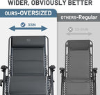 Timber Ridge Oversized Zero Gravity Chair, 33In Wide XXL Zero Gravity Reclining - Image 4