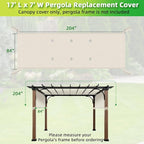 NOVINO Canopy Cover Replacement Pergola Canopy, w/Drainage Holes - Image 2