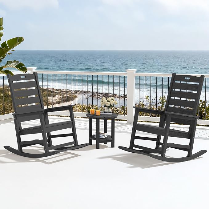 SERWALL HDPE Outdoor Rocking Chair - Image 10