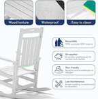 Oversized HDPE Outdoor Rocking Chair Set of 2, All-Weather, Extra Large & Extra - Image 6