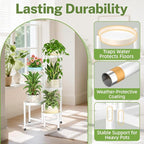 iDavosic.ly Plant Stand Indoor Outdoor, 5 Tier Metal Corner Shelf, Folding - Image 5