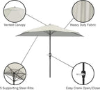 Pure Garden Half Umbrella Outdoor Patio Shade - Image 3
