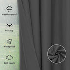 Easy-Going Outdoor Curtains for Patio 1 Panel, 54x108 inch, Weatherproof - Image 6
