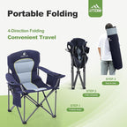 LET'S CAMP Folding Camping Chair Oversized Heavy Duty Padded Outdoor Chair | - Image 9
