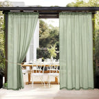 MIULEE Sage Green Waterproof Outdoor Sheer Curtains by MIULEE