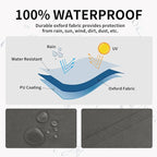 Easy-Going 100% Waterproof Outdoor Curtains 54x108 inch, Dark Grey | Windproof - Image 2