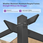 PURPLE LEAF Retractable Pergola 10' x 13' w/Double Canopy - Image 7