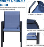 Outdoor Patio Chairs Set of 8, Lightweight Patio Set - Image 5