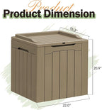 Greesum 31 Gallon Resin Deck Box All Weather Outdoor Storage Boxes - Image 5