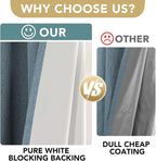 H.VERSAILTEX Linen Blackout Curtains 63 Inches Long 100% Blackout Thermal - Image 3