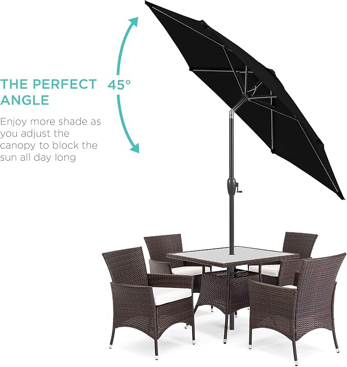 Best Choice Products 7.5ft Heavy-Duty Round Outdoor Market Table Patio Umbrella - Image 2