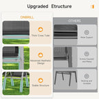 Patio Chairs Set of 2, Stackable Outdoor Dining Chairs | All Weather Dining Set - Image 8