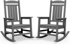 SERWALL Outdoor Rocking Chair Set of 2, Oversized Patio Rocking Chair, Yard | by SERWALL